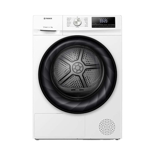 Teknix TKHP9HW - White 9KG Heat Pump Condenser Dryer - E energy