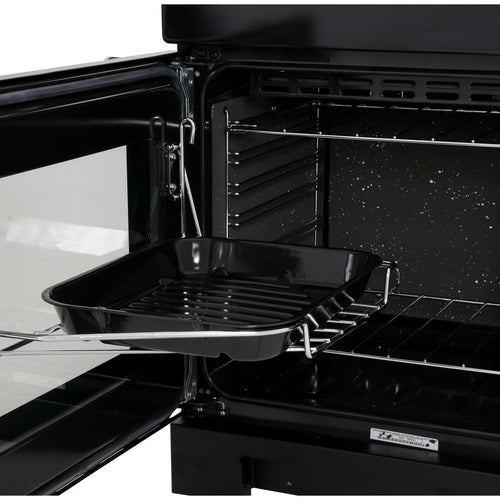 Rangemaster Kitchener KCH110NGFBL/C - Black/Chrome Gas Range Cooker - 110cm - A+ Energy