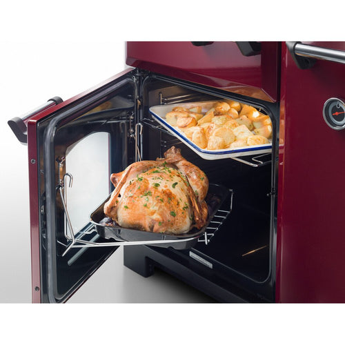 Rangemaster Classic CLA100NGFCY/C - Red/Chrome 100cm Range Cooker - Gas - A+ Rated