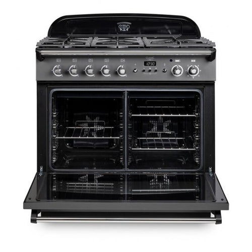 Rangemaster Classic FX CLAS90FXDFFMG/B - Mineral Green/Brass 90cm Range Cooker - Dual Fuel - A Rated