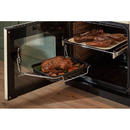 Rangemaster CLDL90EIPCBL/CM1 Classic Deluxe - Charcoal Black/Chrome Range Cooker - 90cm - Induction