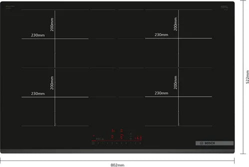 Bosch Series 6 PXY83KHC1E - Black 4 Zone Induction Hob