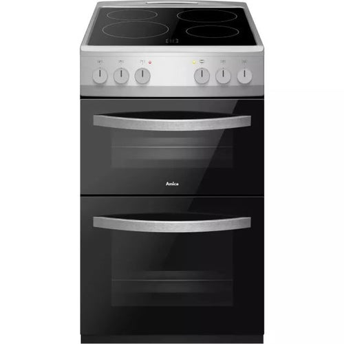 Amica AFC502SS 50Cm Ceramic Cooker Twin Cavity - Stainless Steel  - A/A energy