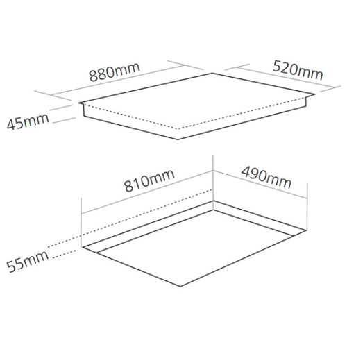 Caple C901i - Black 5 Zone Induction Hob