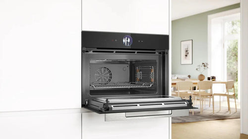Bosch Series 8 CMG7361B1B - Black Electric Built-in Combination Microwave