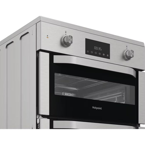 Hotpoint HDE6IDC2X -Inox Electric Cooker Dual Cavity - A Rated