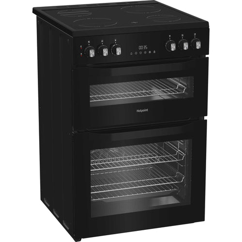 Hotpoint HDE6VDB1 - Black Electric Double Cooker - 38L/75L Capacity - A Energy Rating