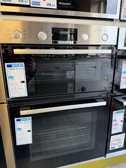 Bosch Series 4 MBS533BS0B - Stainless steel Built in Electric Double Oven - A/B energy - Display