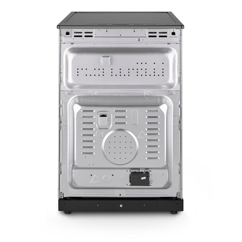 Montpellier MDOC60FS - Silver 60cm Ceramic Double Cooker - 4 Zones, 111L Total Capacity - A/A Energy