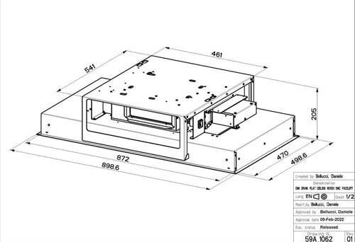 Faber SKY-LIGHT-X-KL-A90 - Stainless Steel 90cm Ceiling Extractor - 700m³/h - A+ Energy