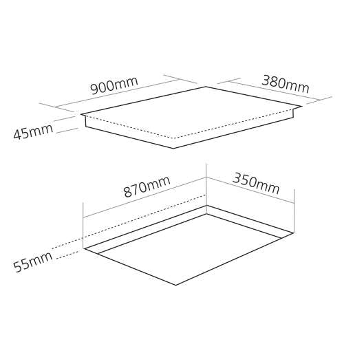 Caple C876i - Black 4 Zone Induction Hob