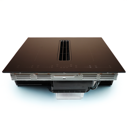 Montpellier MDAVIN60DF - Black Glass 60cm Vented Induction Hob - 4 Cooking Zones - A++ Energy