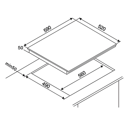 Teknix BITK6SLC - 4 Zone Electric Hob