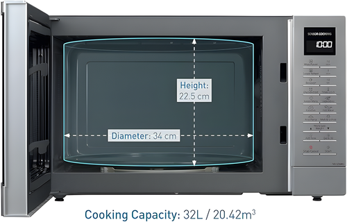 Panasonic PA4900 NN-ST48KSBPQ Microwave Silver 1000 W 32 litres