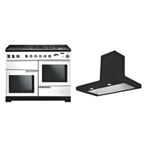 Rangemaster PDL110DFFWH/C - White Range Cooker - 146L Dual Fuel - A Rated
